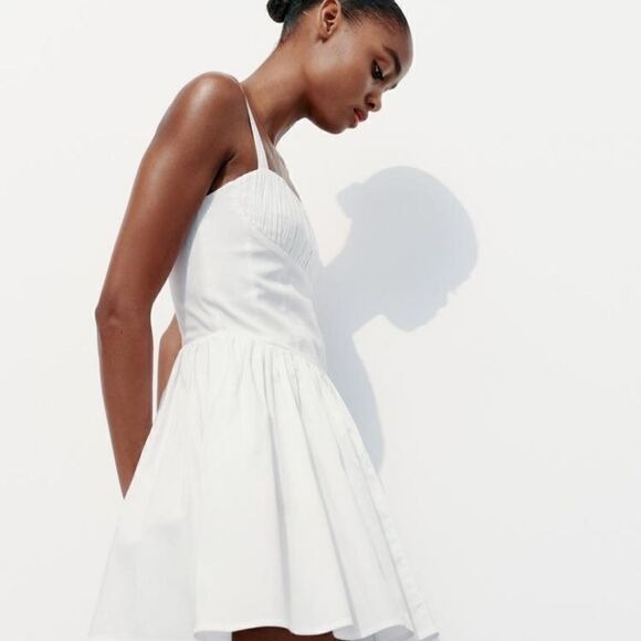 ZARA VOLUMINOUS SKIRT DRESS - Picture 9 of 14